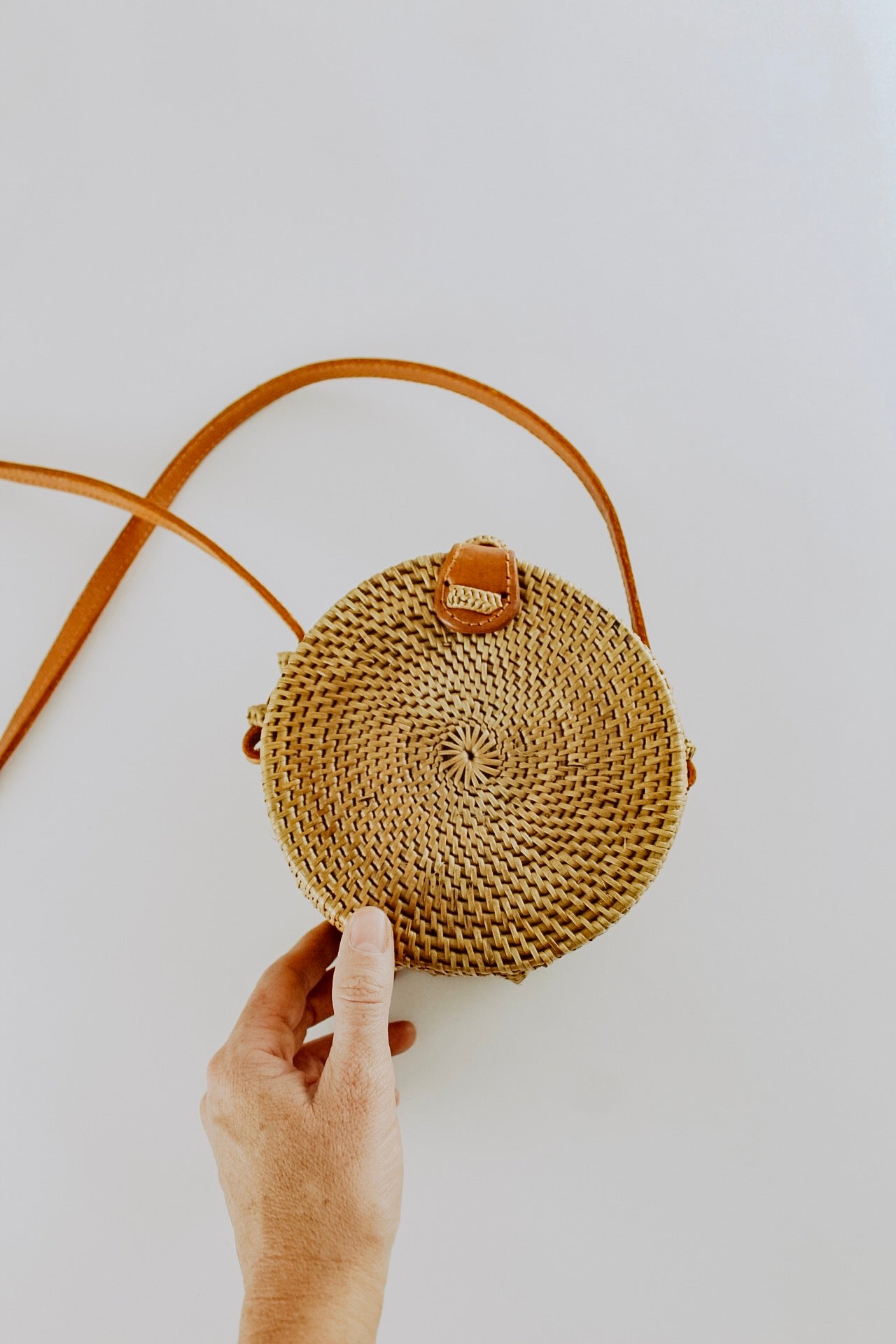 Round Woven Basket Bags