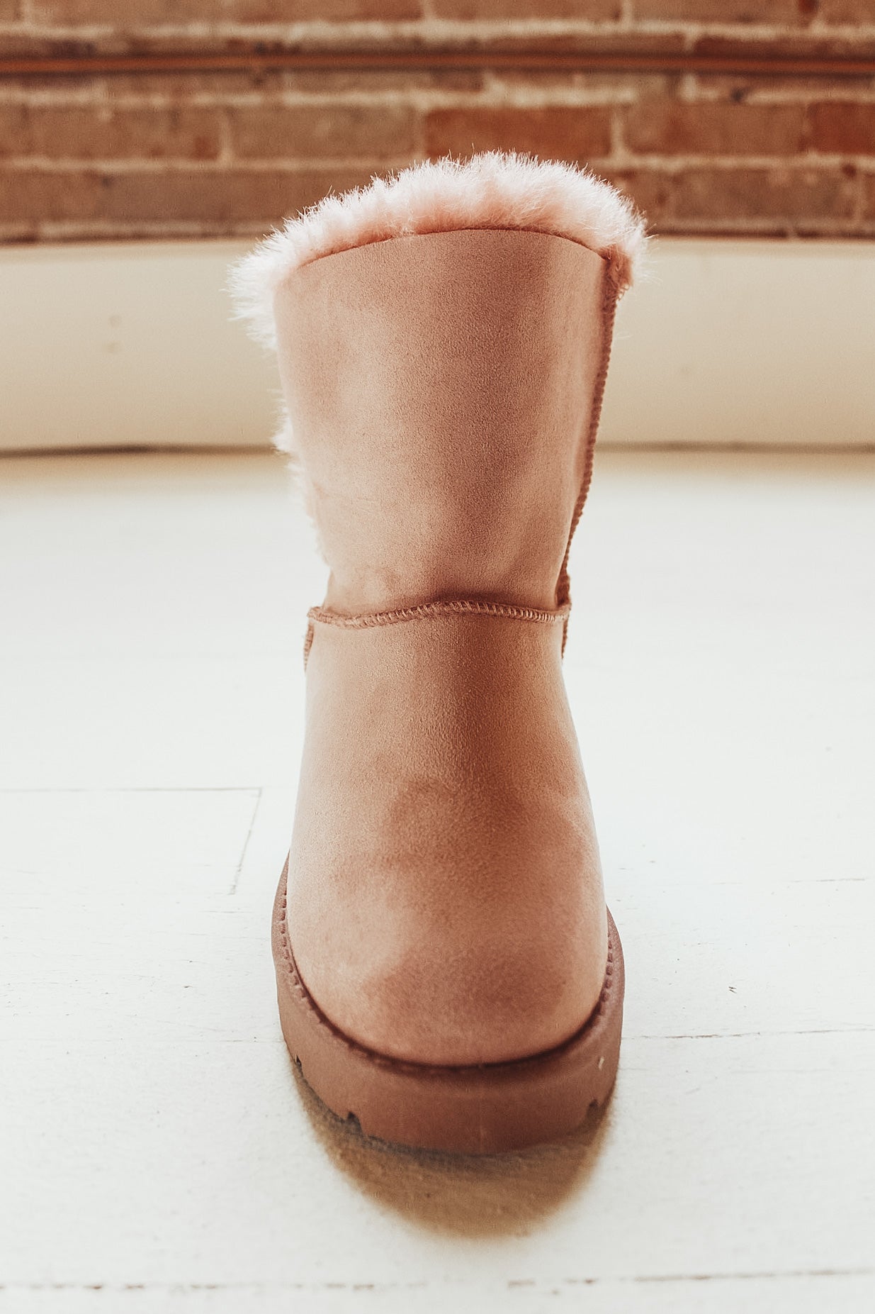 Fur Lined Shorty Boot - Desert Rose