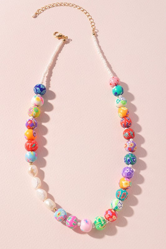 Floral Beaded Necklace