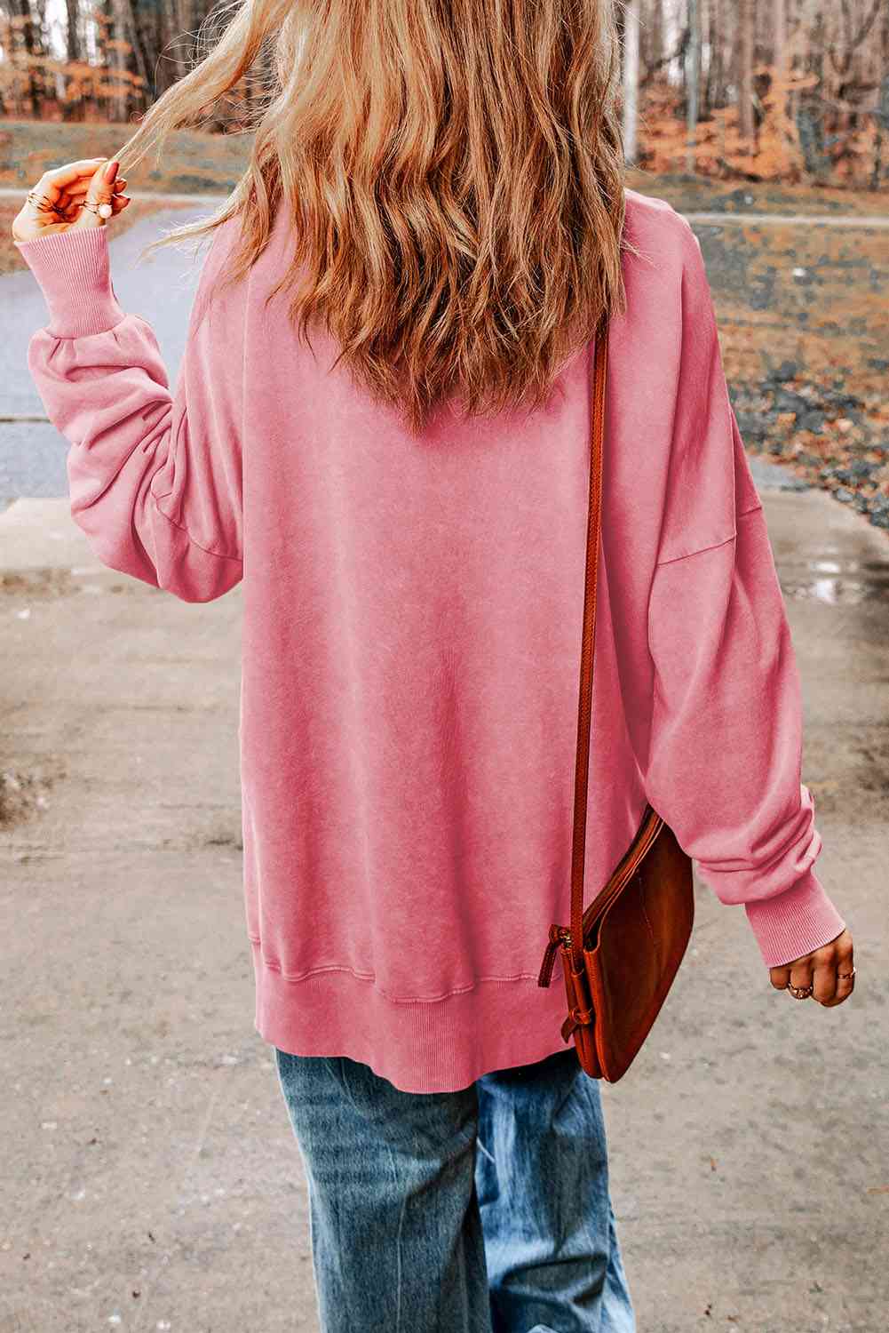 Throw On A Smile Oversized Sweatshirt