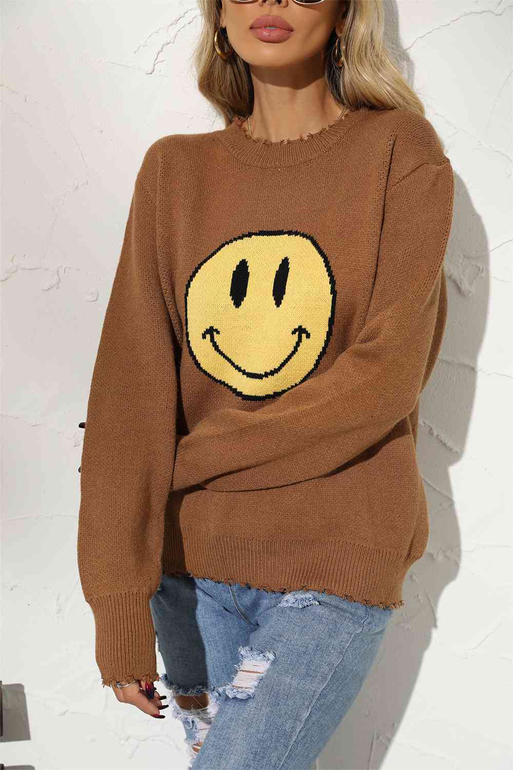 Smily Face Graphic Sweater