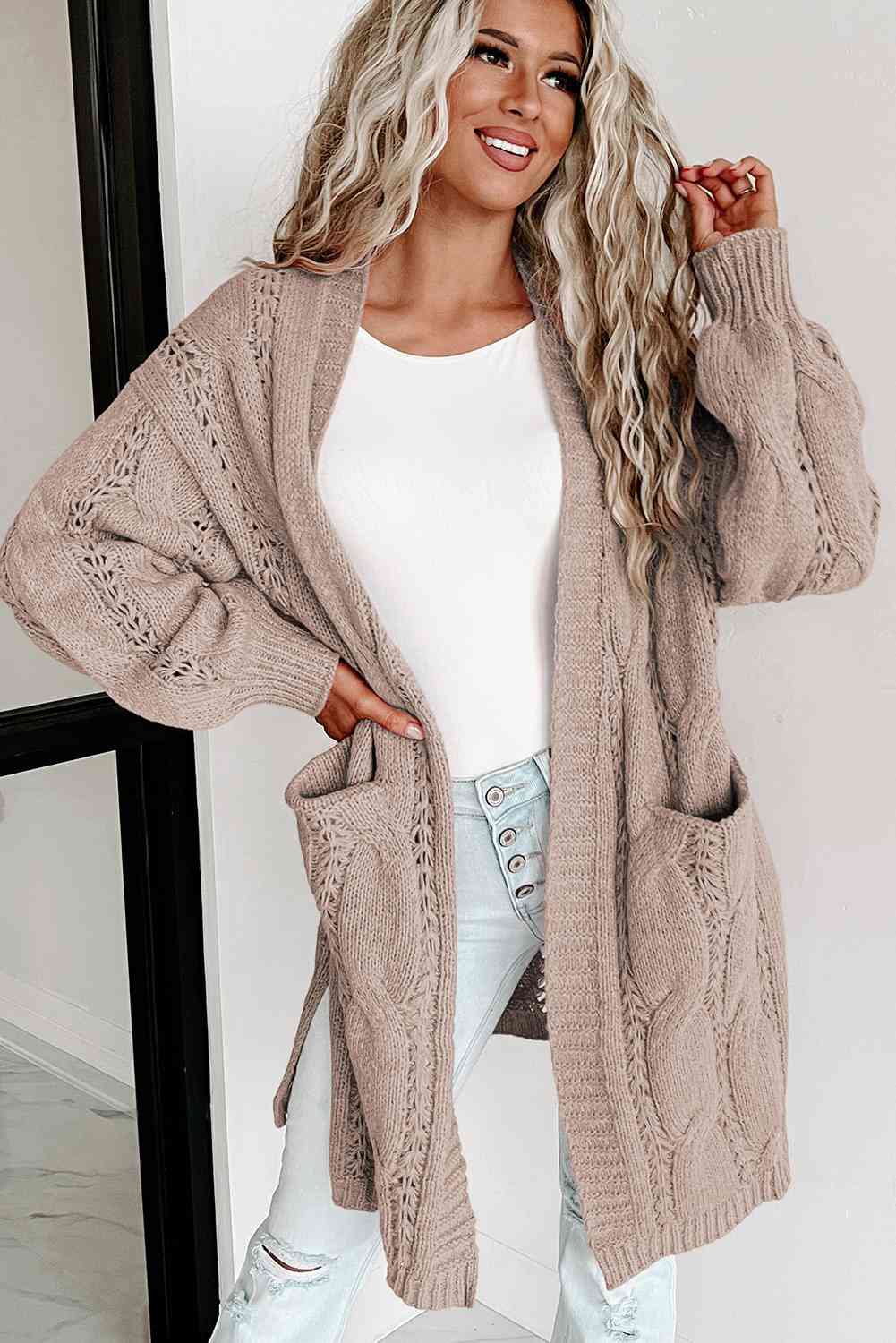 Sweater Weather Essential Cable Knit Cardi