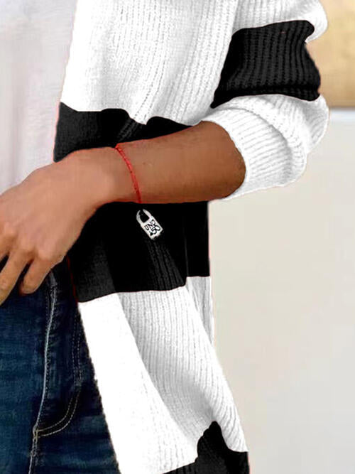 The Bria Wide Stripe Cardigan