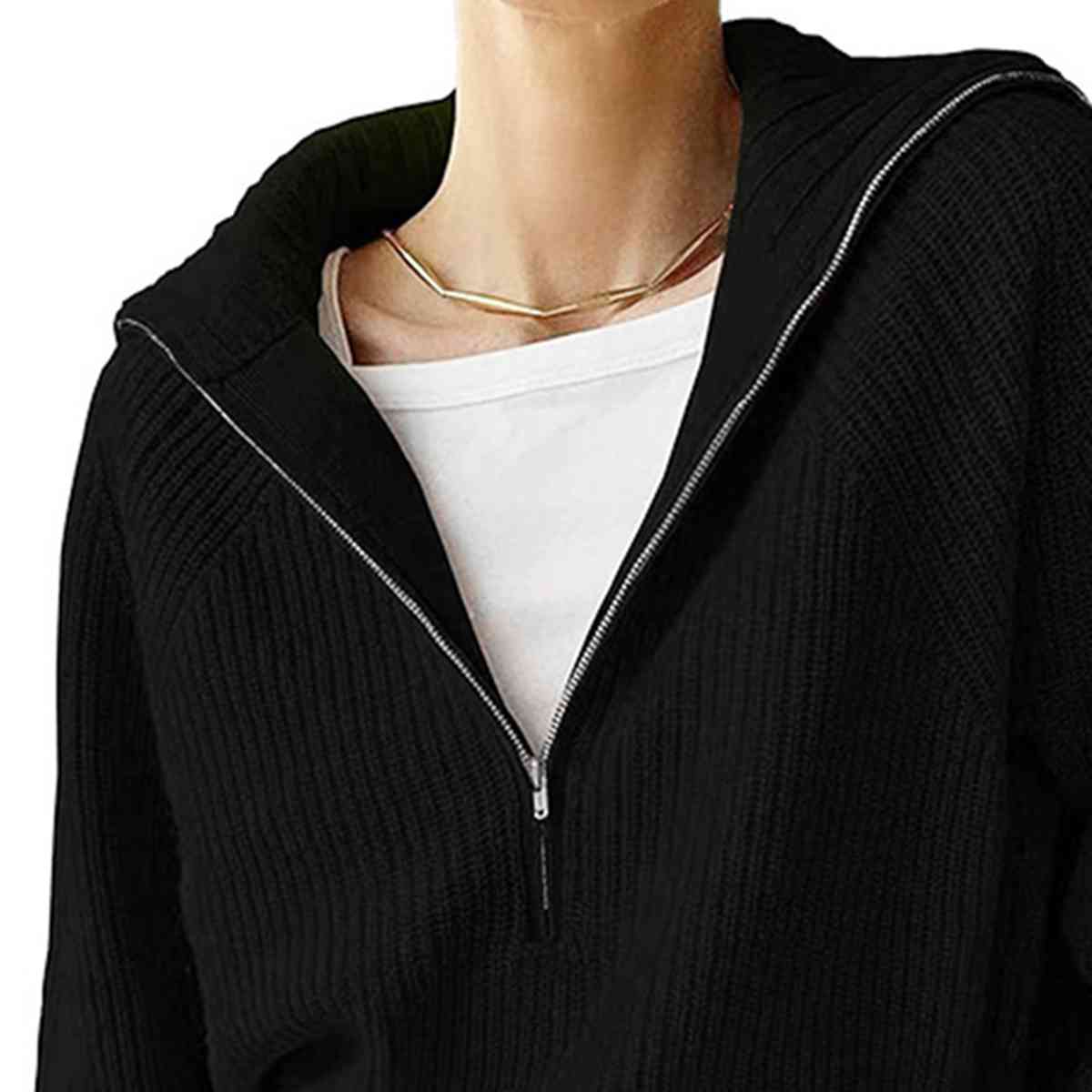 Molly HaIf Zip Knit Top