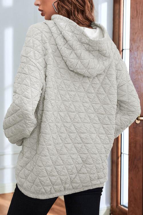 Quilted Long Sleeve Hoodie