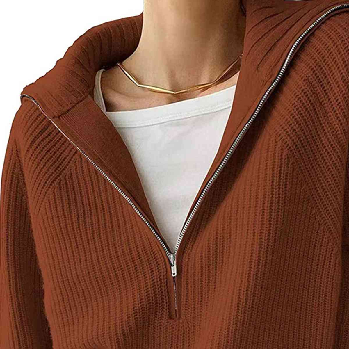 Molly HaIf Zip Knit Top