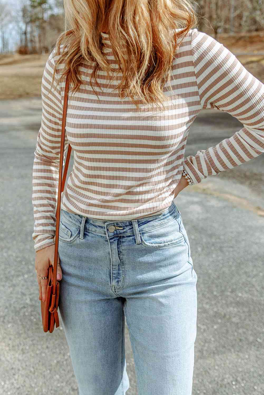 Double Take Mock Neck Top