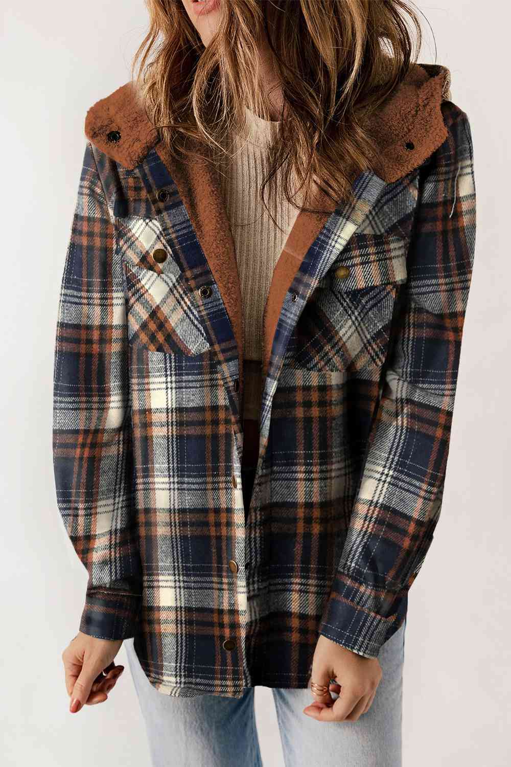 Fallin' Fur Lined Plaid Jacket