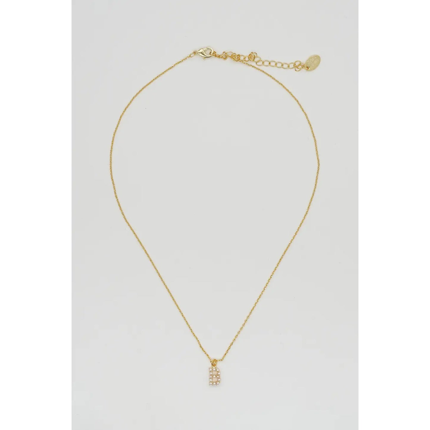 Dainty Love Pearl Initial Necklace