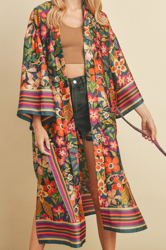 "Nightfall in Rio" Duster Kimono