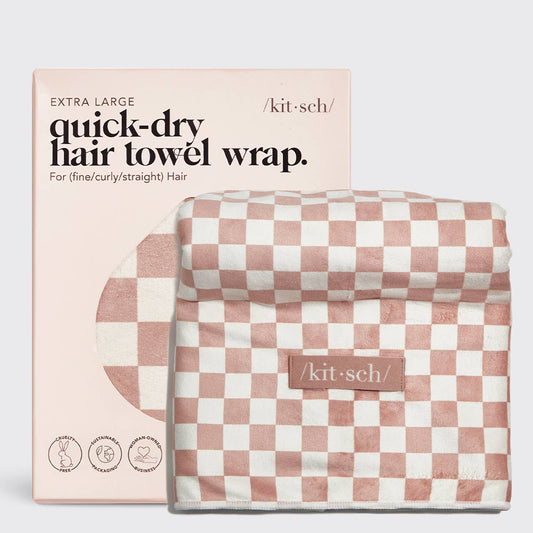 KITSCH Extra Large Quick-Dry Hair Towel Wrap