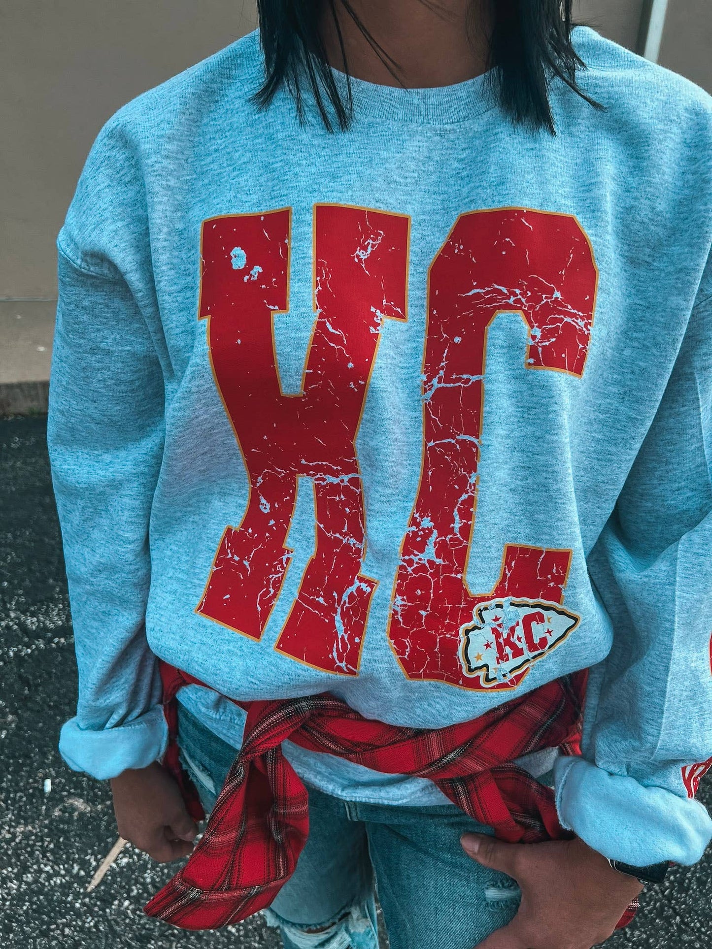 Distressed KC Chiefs Sweatshirt