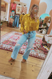To The Moon Velvet Blouse
