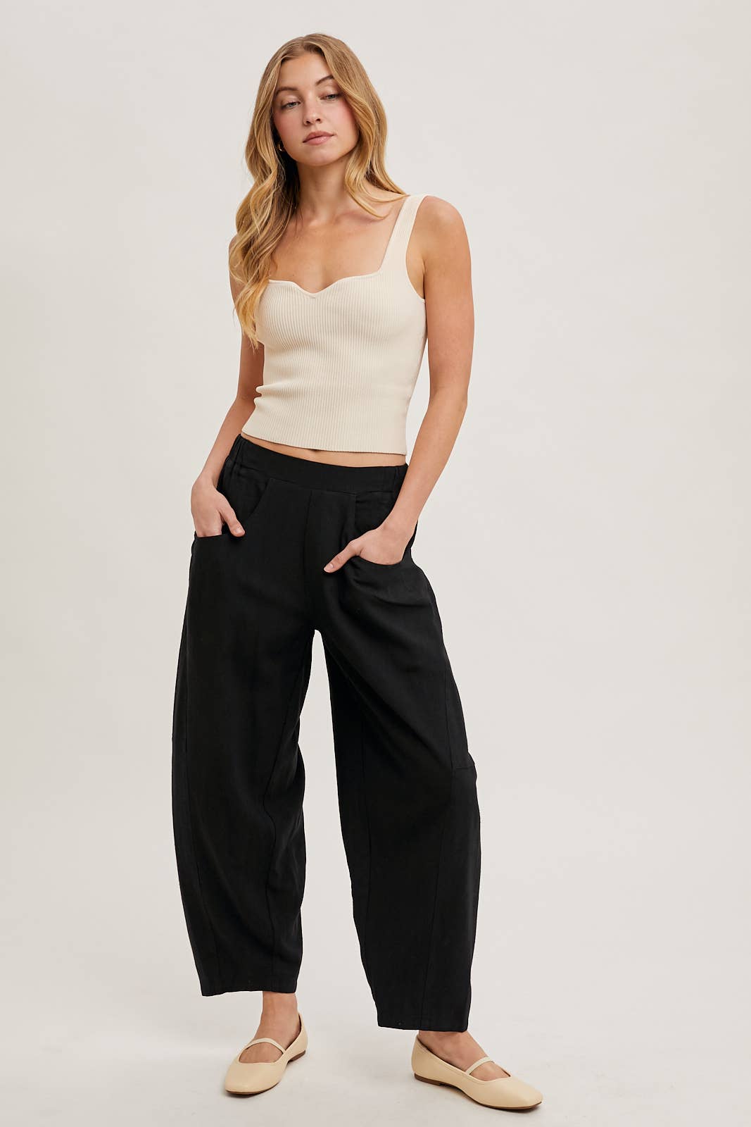 Bluivy - RELAXED BARREL PANTS WITH POCKETS
