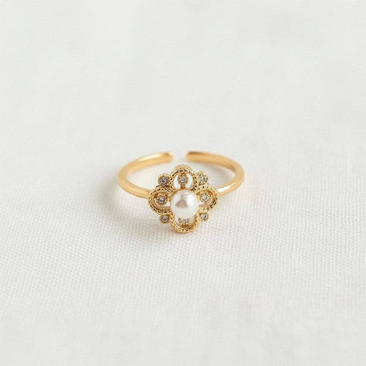 Petite Pearl Blossom Ring
