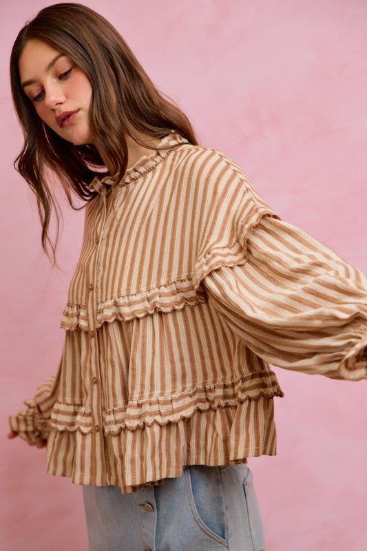 Golden Hour Ruffle Blouse
