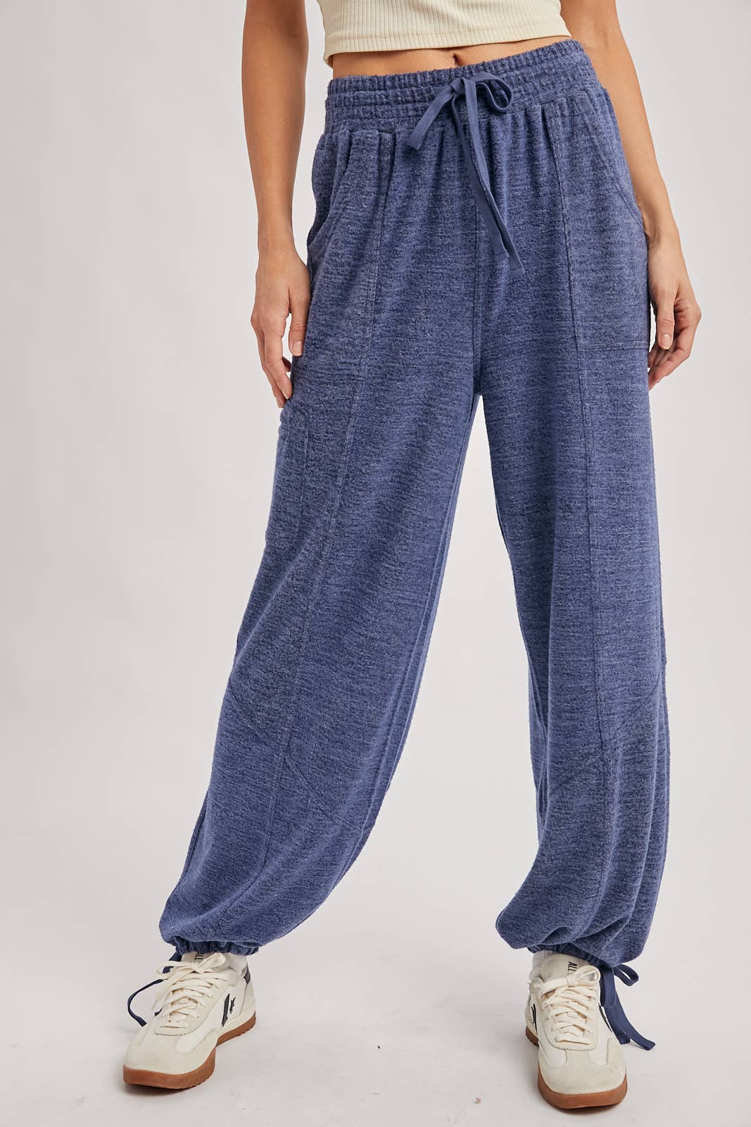 Bluivy - DRAWSTRING HIGH WAIST JOGGER SWEATPANTS