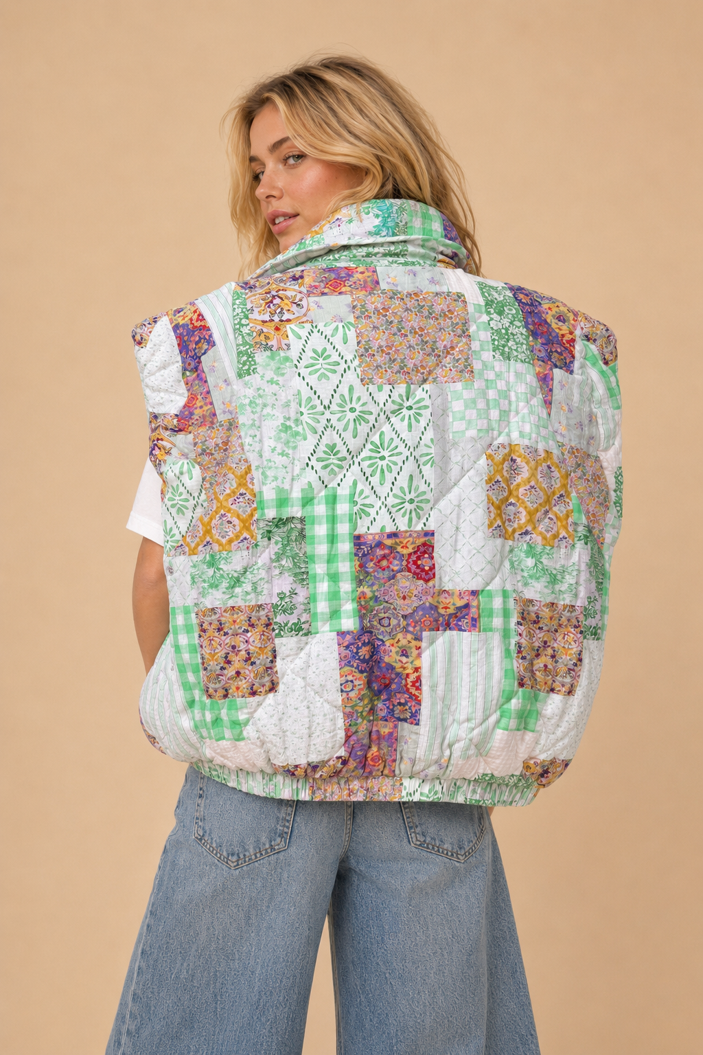J.NNA - Patchwork Puffer Vest