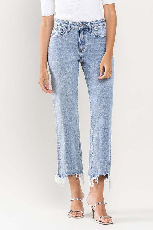 High Rise Cropped Dad Jeans
