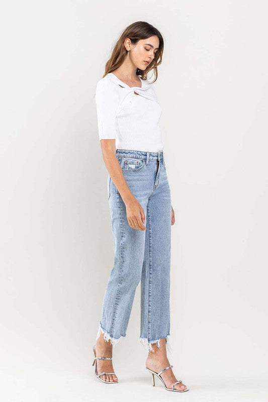 High Rise Cropped Dad Jeans