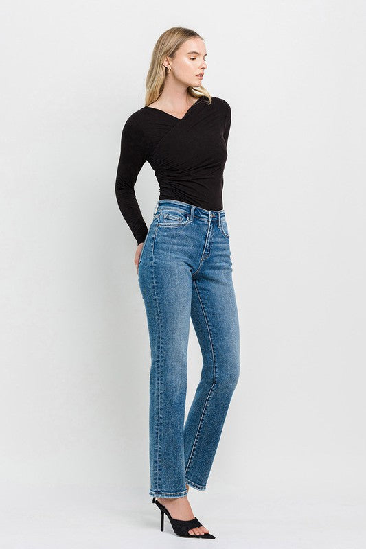 High Rise Straight Jeans