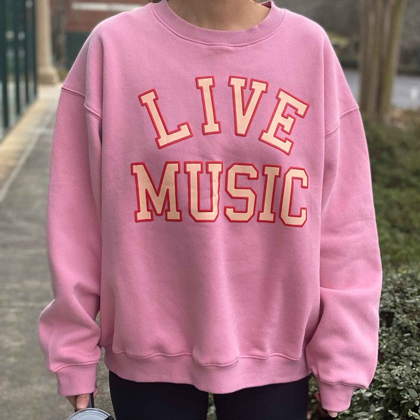 Live Music Lover Oversized Sweatshirt