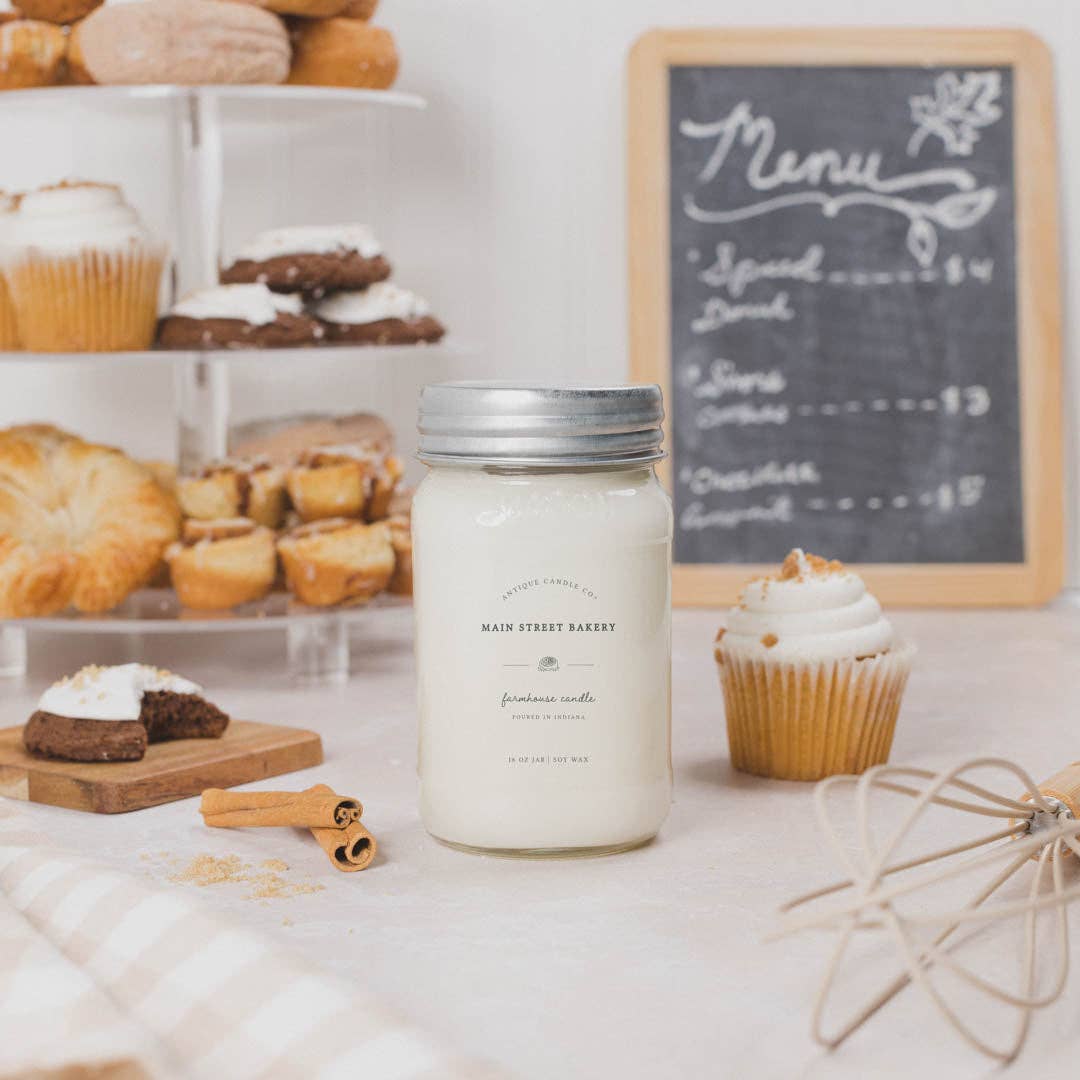 Antique Candle Co.® - Main Street Bakery - Soy Wax Mason Jar Candle