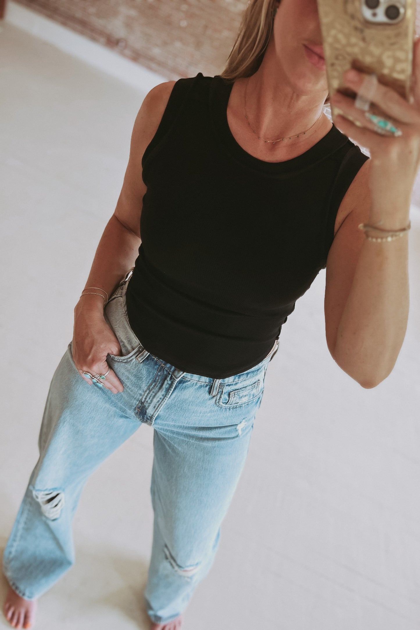 Inside-Out Casual Ribbed Tank