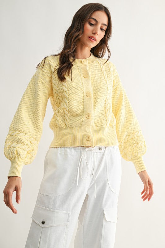 Sweet Cream Cable Cardigan