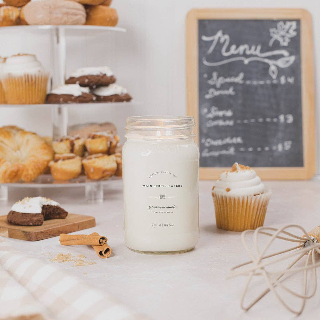 Antique Candle Co.® - Main Street Bakery - Soy Wax Mason Jar Candle