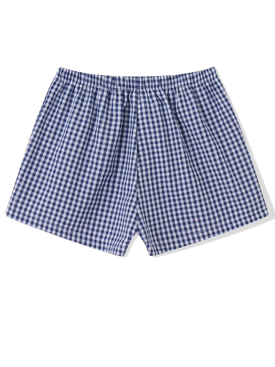 Plaid Elastic Waist Shorts