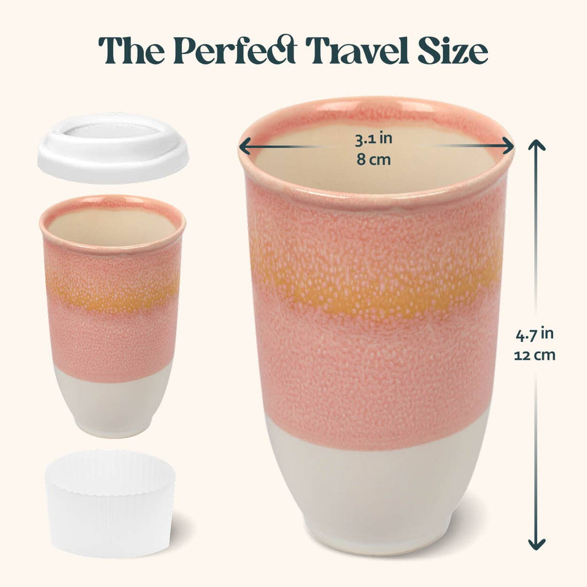 Nova Ceramics Travel Mugs - Afterglow 12oz Ceramic Travel Mug – Travel Mugs For Coffee