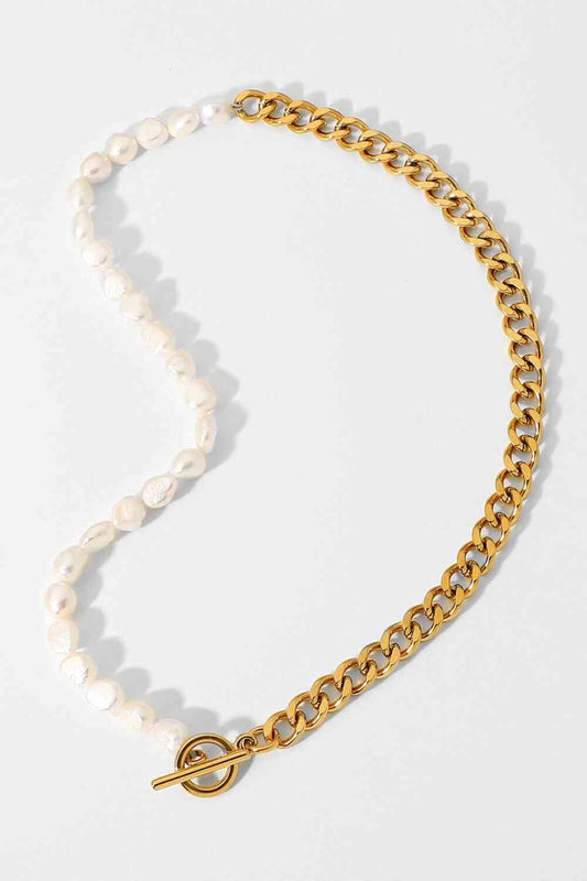Birdie & Fern Pearl Chunky Chain Necklace 2