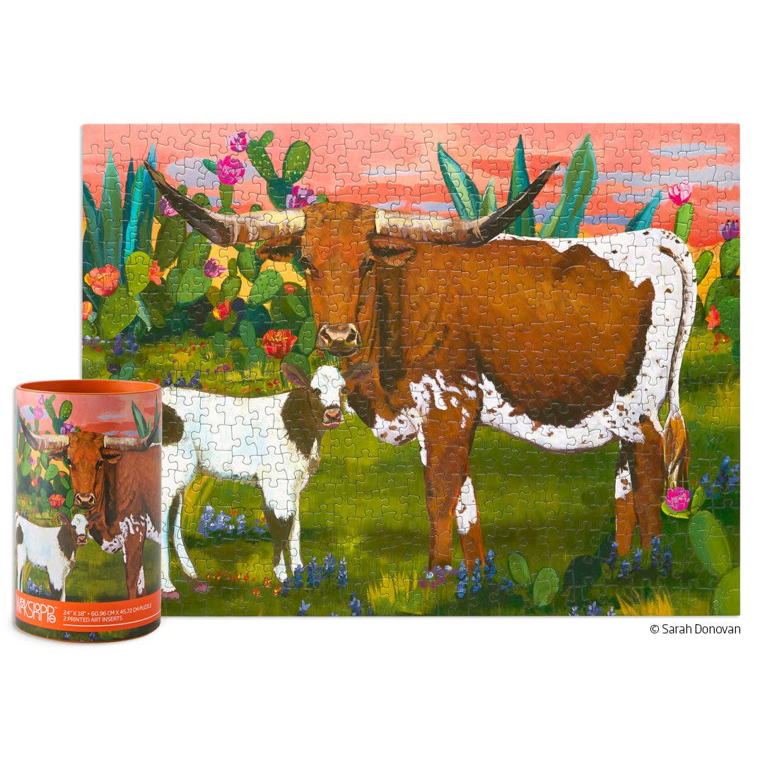 WerkShoppe - Longhorns 500 Piece Puzzle