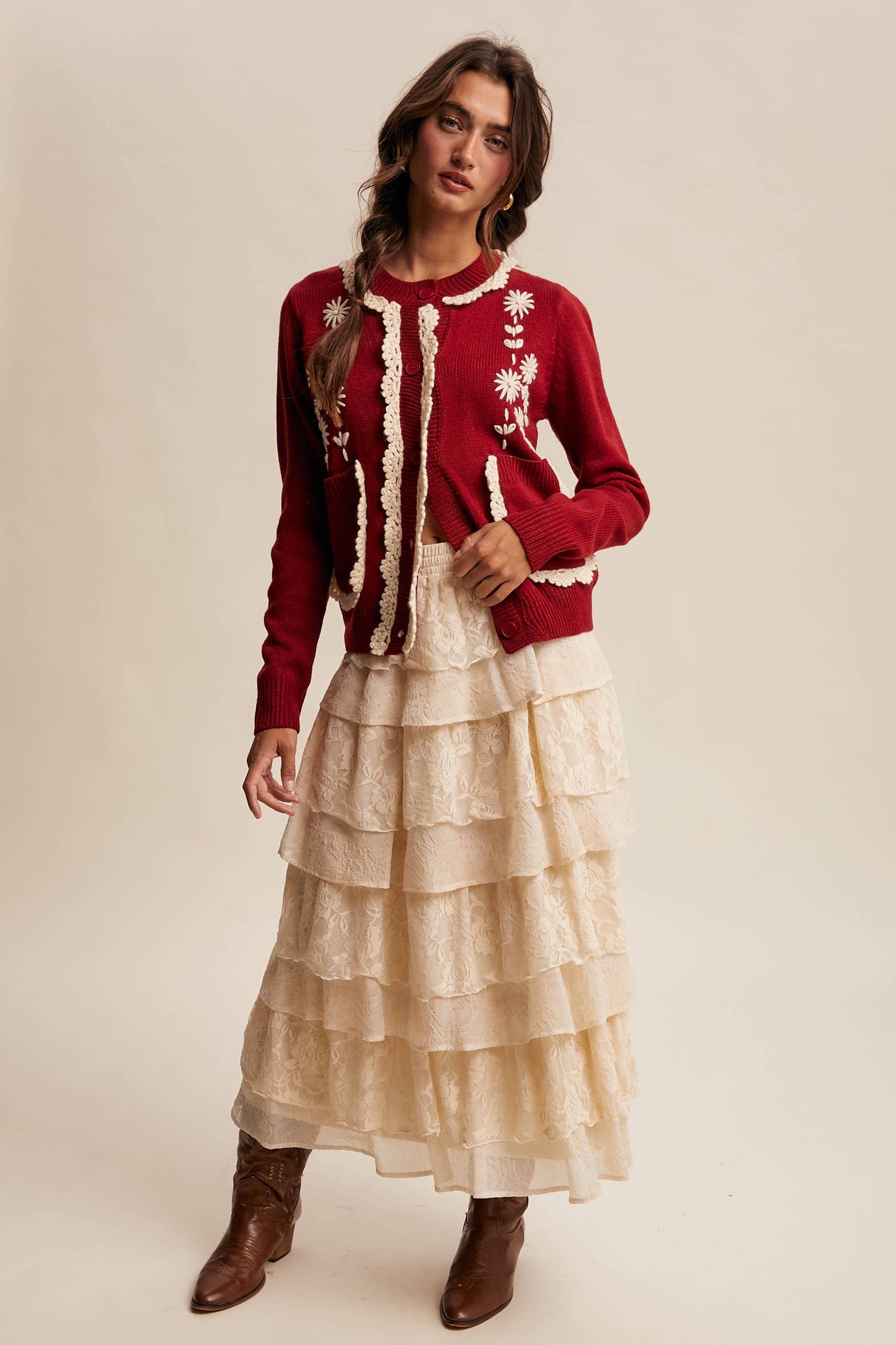 The Holly Lane Embroidered Cardigan