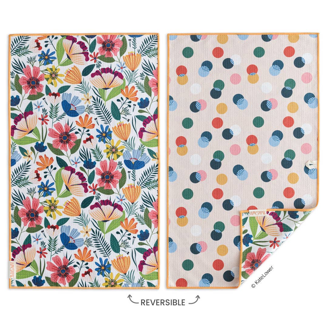 WerkShoppe - Fields Of Flowers | Microfiber Kitchen Dish Towel