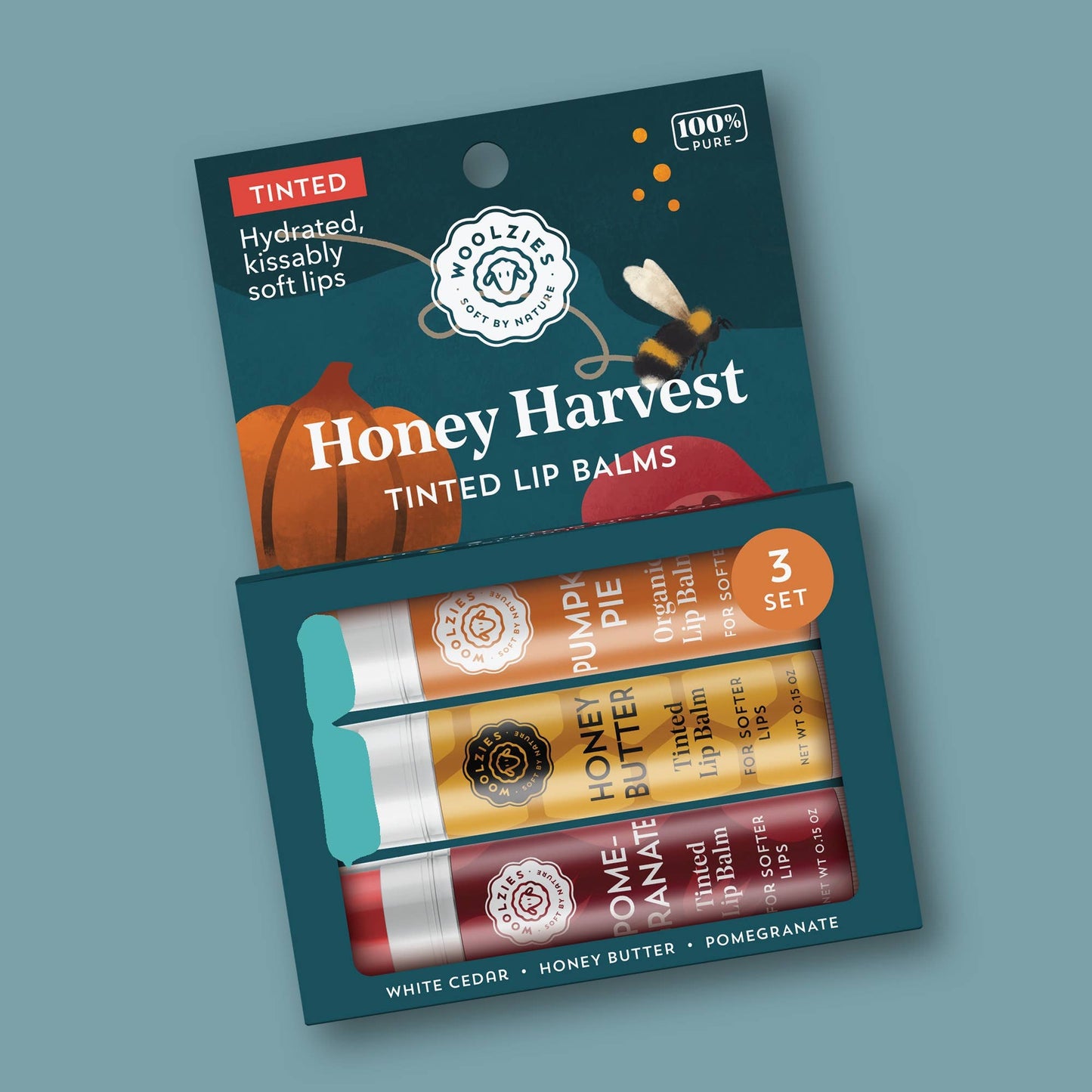 Woolzies - Honey Harvest Tinted Lip Balm Set Of 3