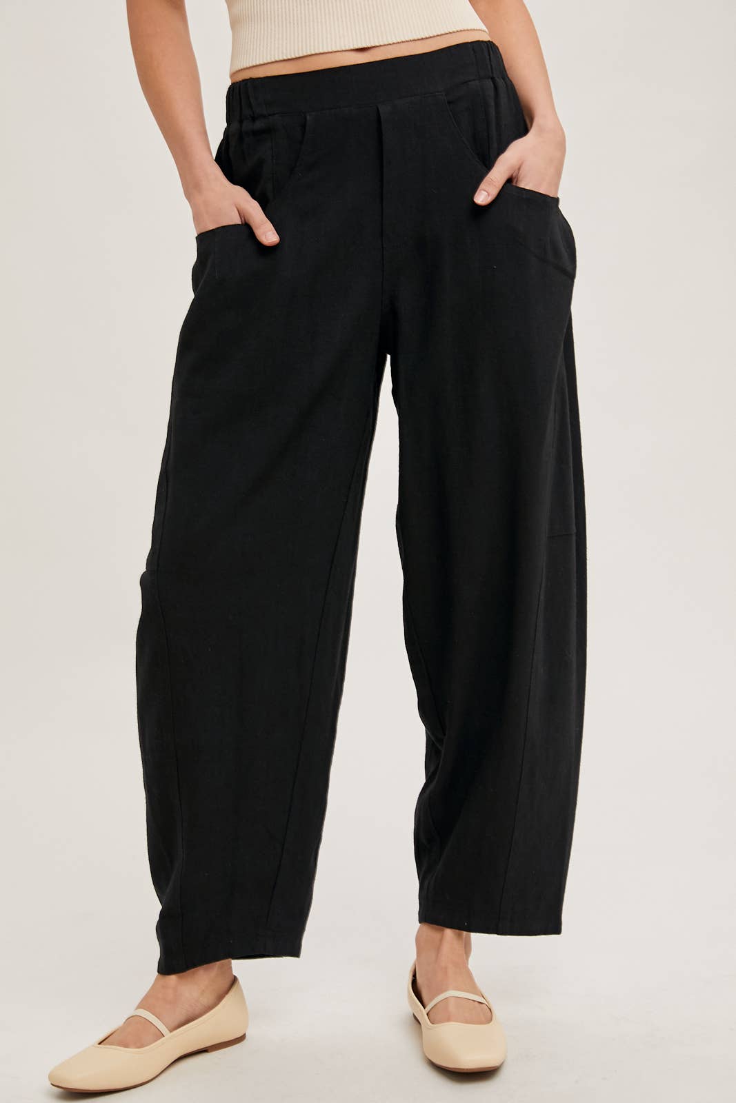Bluivy - RELAXED BARREL PANTS WITH POCKETS