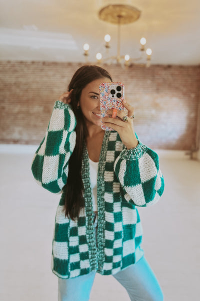 Pippa Checkered Cardigan