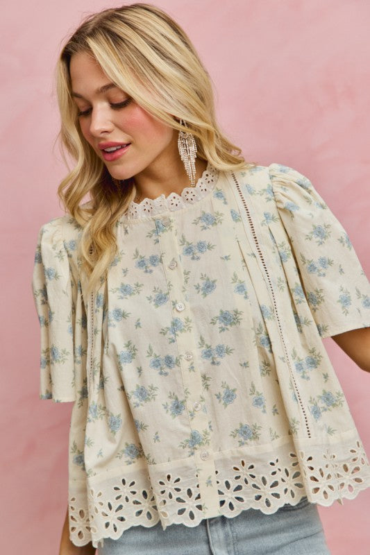 Bluebell Eyelet Blouse