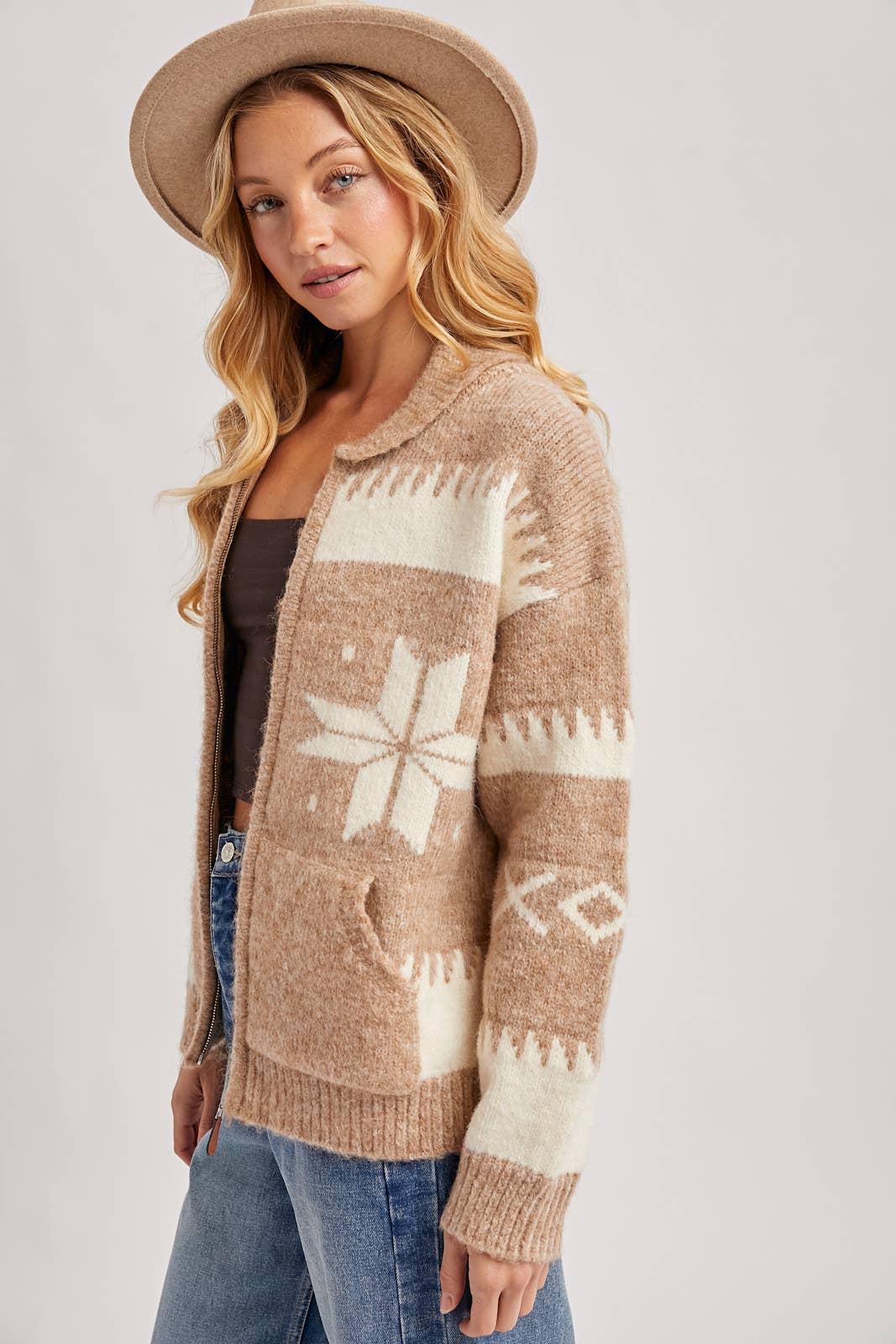The Fireside Snowfall Zip Cardigan