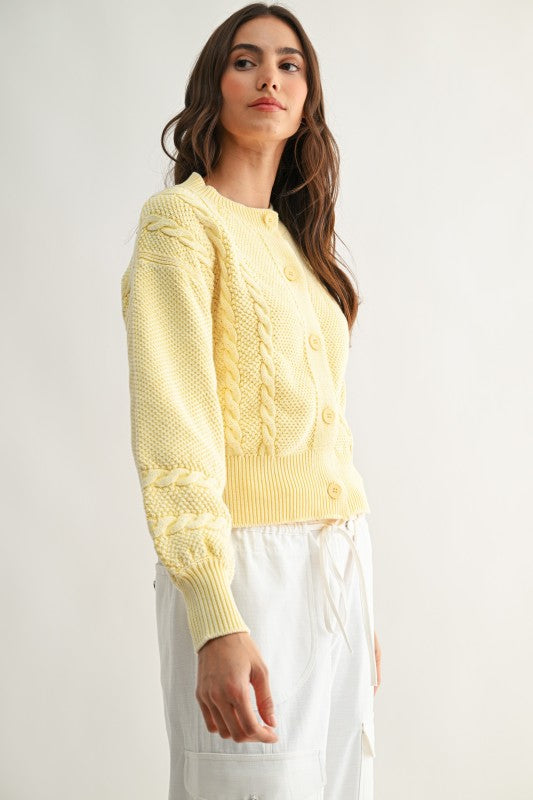 Sweet Cream Cable Cardigan