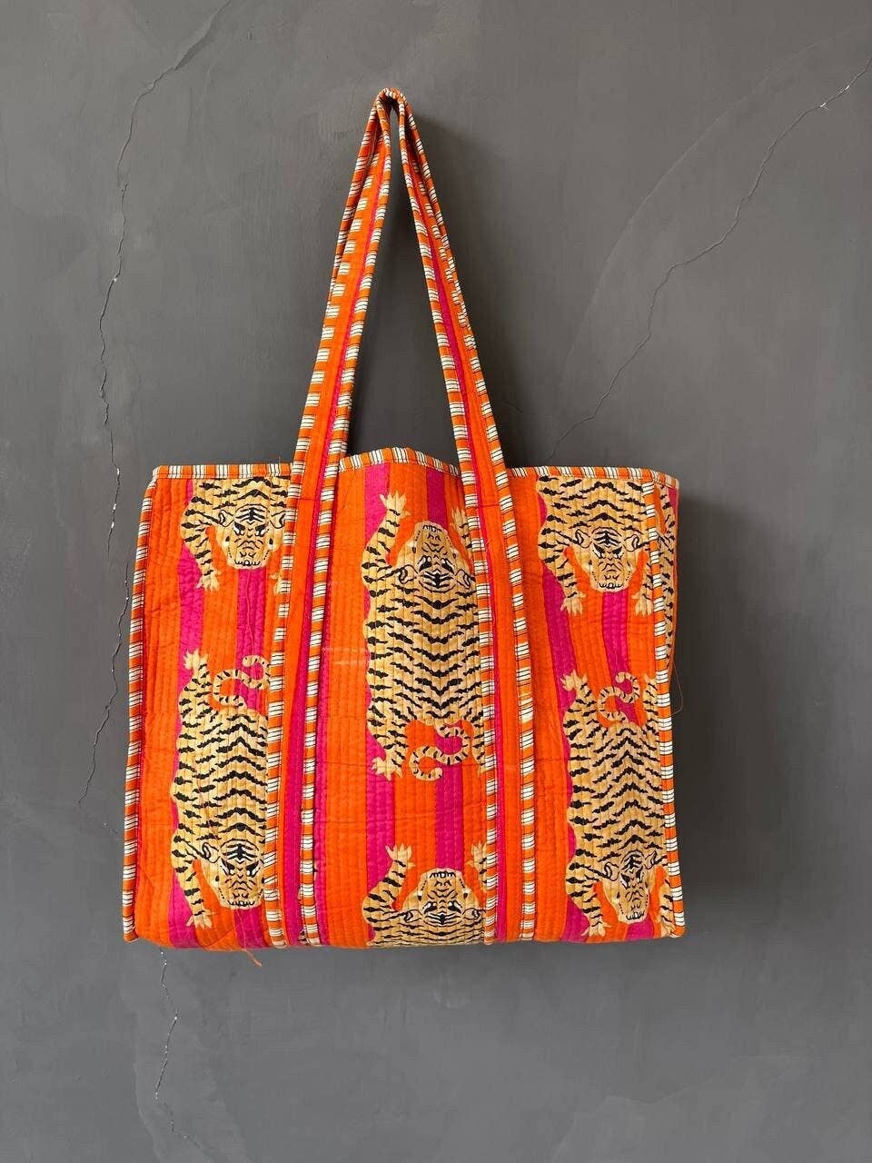 Bhawana Cotton Quilted Floral Tote