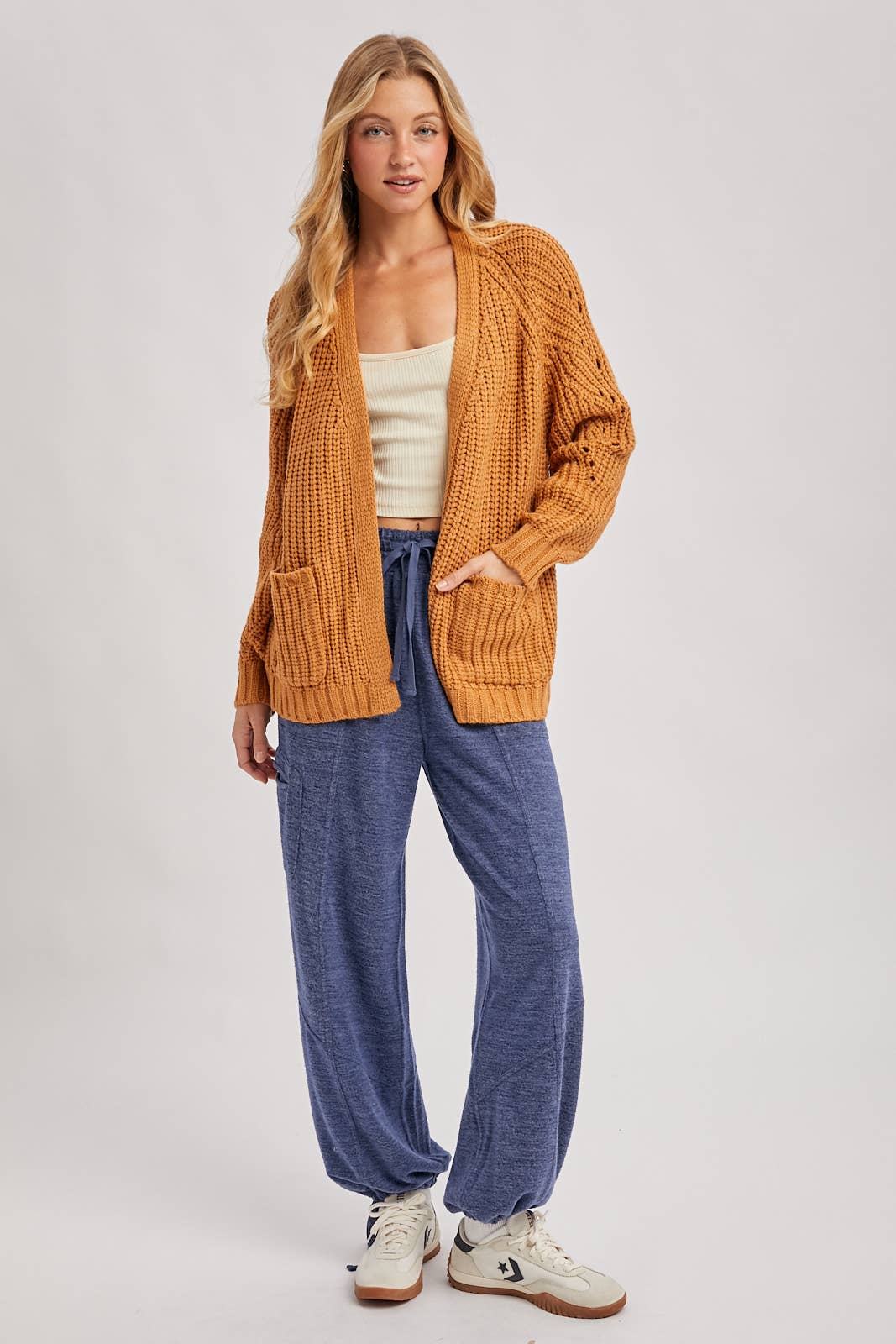 Bluivy - DRAWSTRING HIGH WAIST JOGGER SWEATPANTS