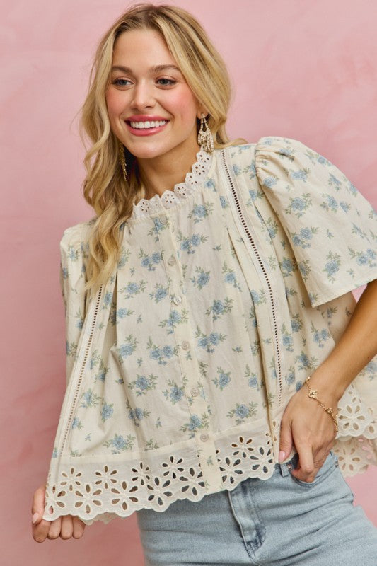 Bluebell Eyelet Blouse