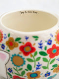 Natural Life Hedgehog Folk Art Mug