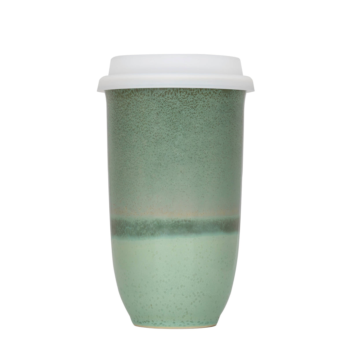 Nova Ceramics Travel Mugs - Emerald 16oz Ceramic Travel Mug – Forest-Inspired & Reusable