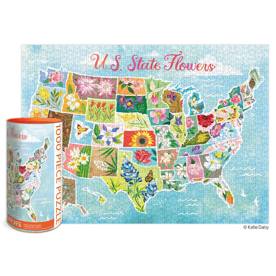 WerkShoppe - U.S. State Flowers 1000 Piece Puzzle