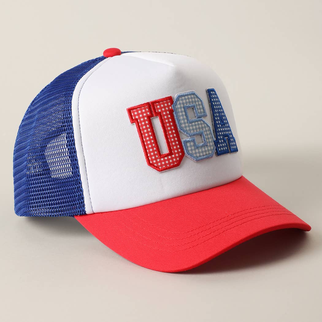 Gingham Patch USA Trucker Hat