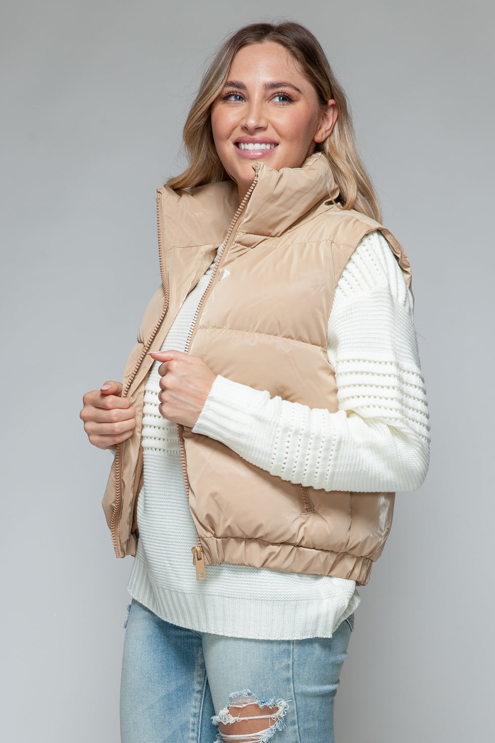 Snobbish Fur Lined Puffer Vest